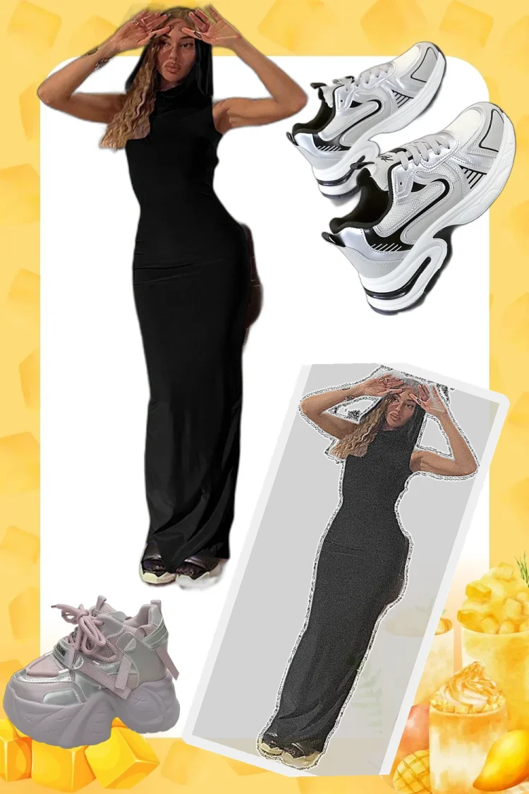 Elegant Vintage Hoodie Maxi Dress | Statement Festival Outfit For Daily Summer Wear