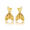 Stylish Fish Tail Golden Earrings