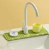 2Pcs Silicone Sink Splash Guard Quick Dry Water Catcher Mat for Sink (Grey)