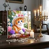 Framed Diamond Painting - Full Round Drill - Kitty (25x25cm)
