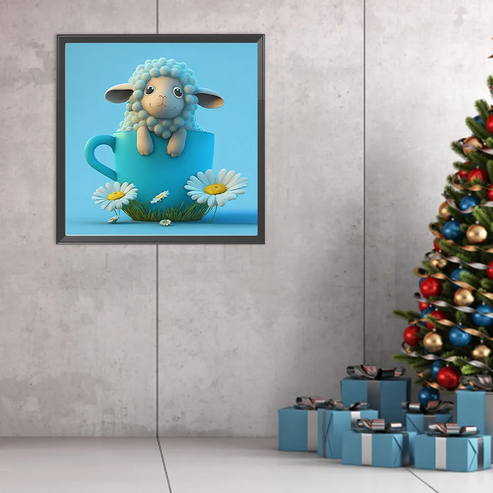 DIY Paint By Number 40*40cm - Sheep In A Cup