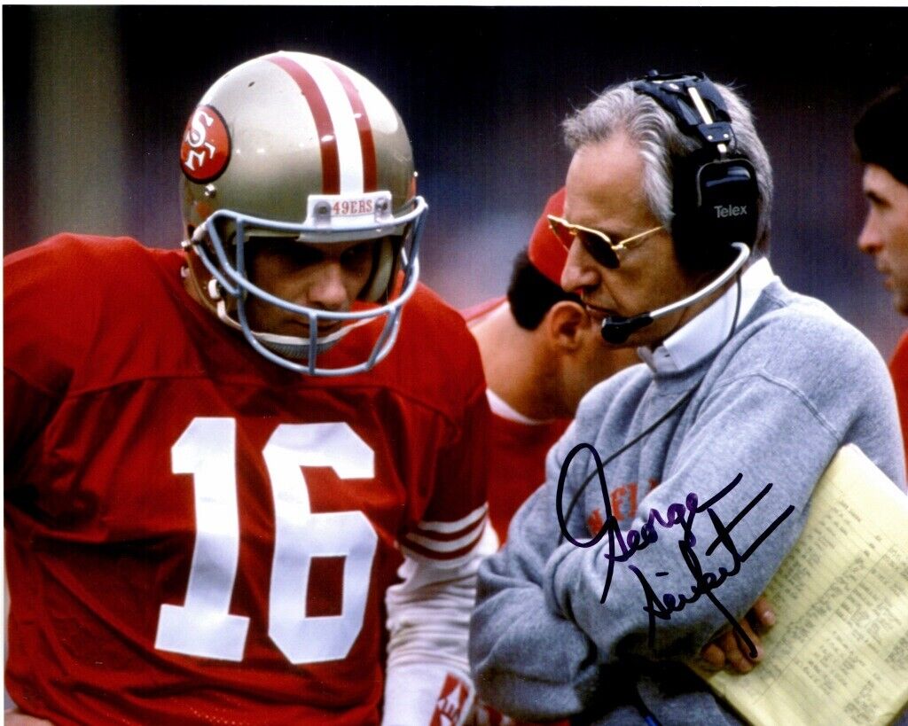 George Seifert Signed - Autographed San Francisco 49ers 8x10 inch Photo Poster painting