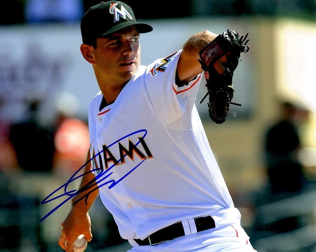 Signed 8x10 JACOB TURNER Miami Marlins Autographed Photo Poster painting- COA