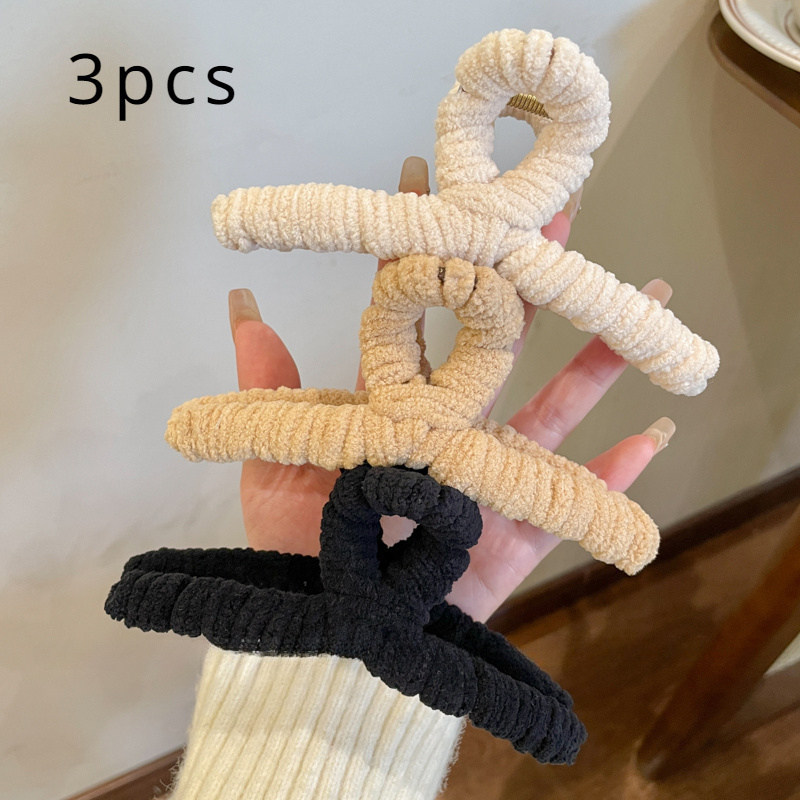 3 sets of women's autumn and winter hair clip, the back of the head hair magic large, shark clip clip hair clip simple headwear