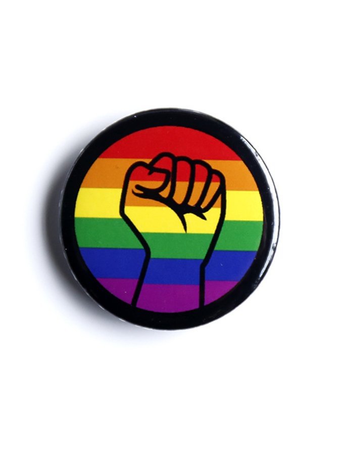 Love and Peace Rainbow Brooch