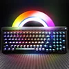 Three-mode RGB black transparent customized mechanical keyboard