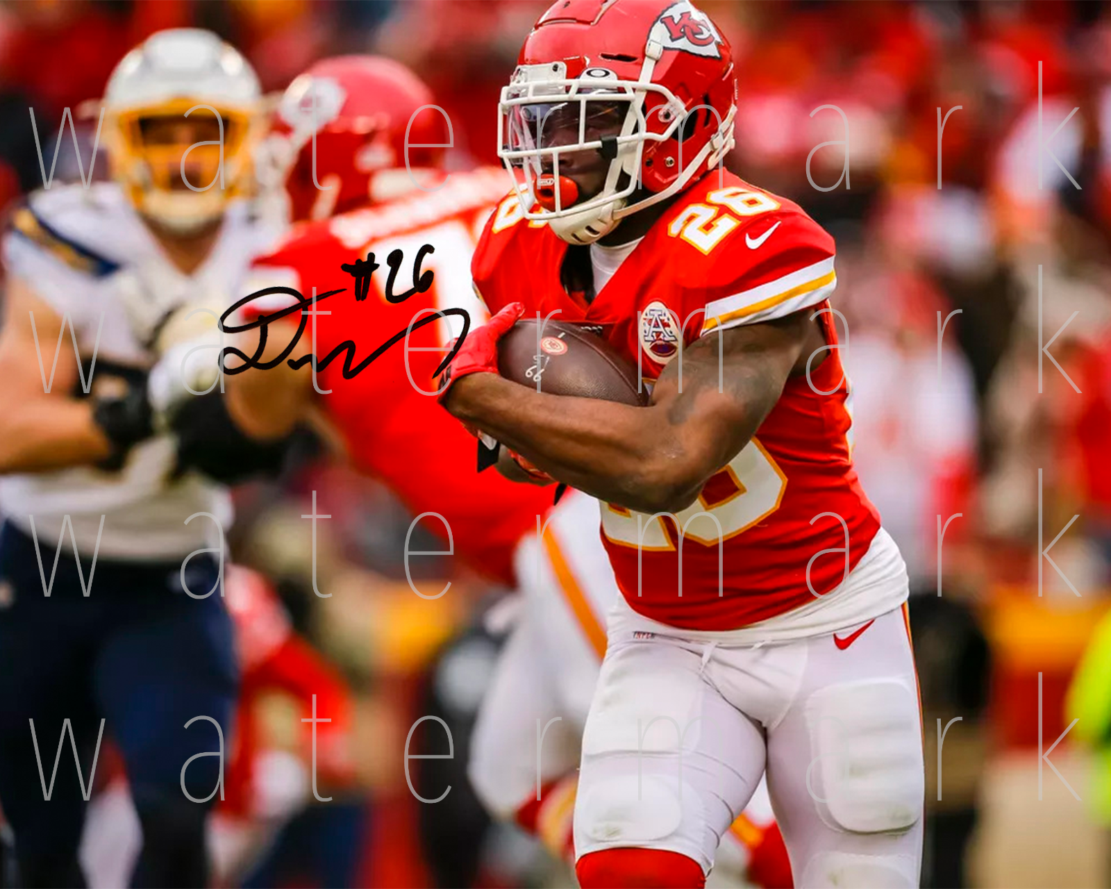 Damien Williams Chiefs NFL Football signed 8X10 print Photo Poster painting poster autograph RP