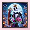 Sally And Jack - 11CT Counted Cross Stitch - 40*40cm - Disney Halloween