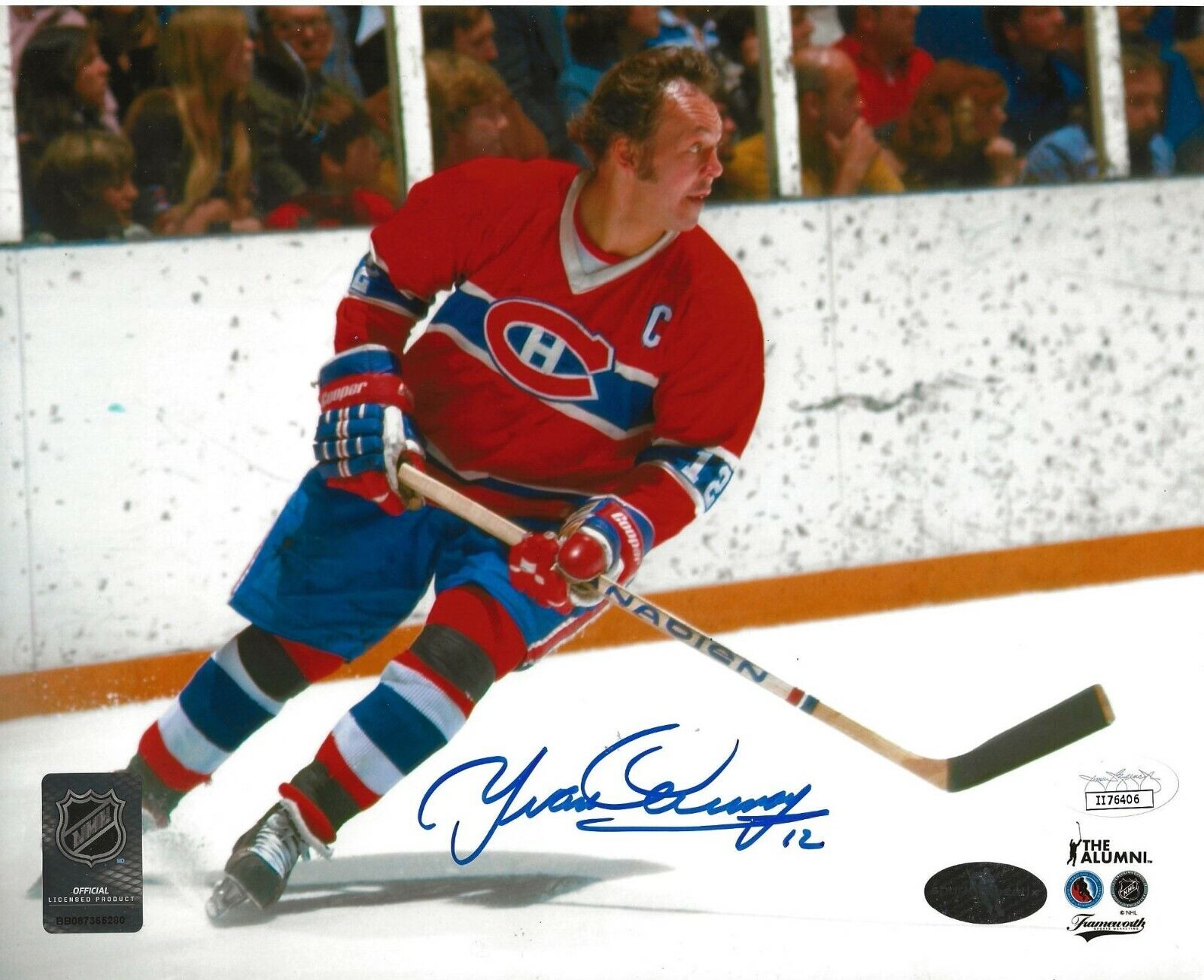 Yvan Cournoyer signed Montreal Canadiens 8x10 Photo Poster painting autographed HOF JSA