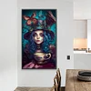 Diamond Painting -DIY Round Drill Blue Hair Girl(40x70cm)