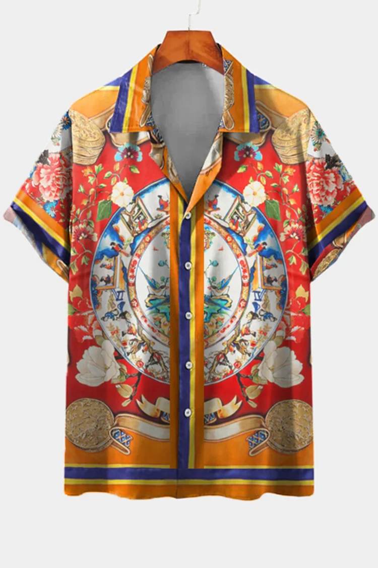 Luxurious Baroque Fashion Print Shirt