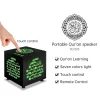 Equantu Mini Cube Touch Lamp Quran Speaker,APP Control Portable Colorful Quran Player Digital Al LED Light Speaker Ramadan Hajj Gift
