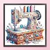Sewing Machine - 14CT Stamped Cross Stitch - 40*40cm
