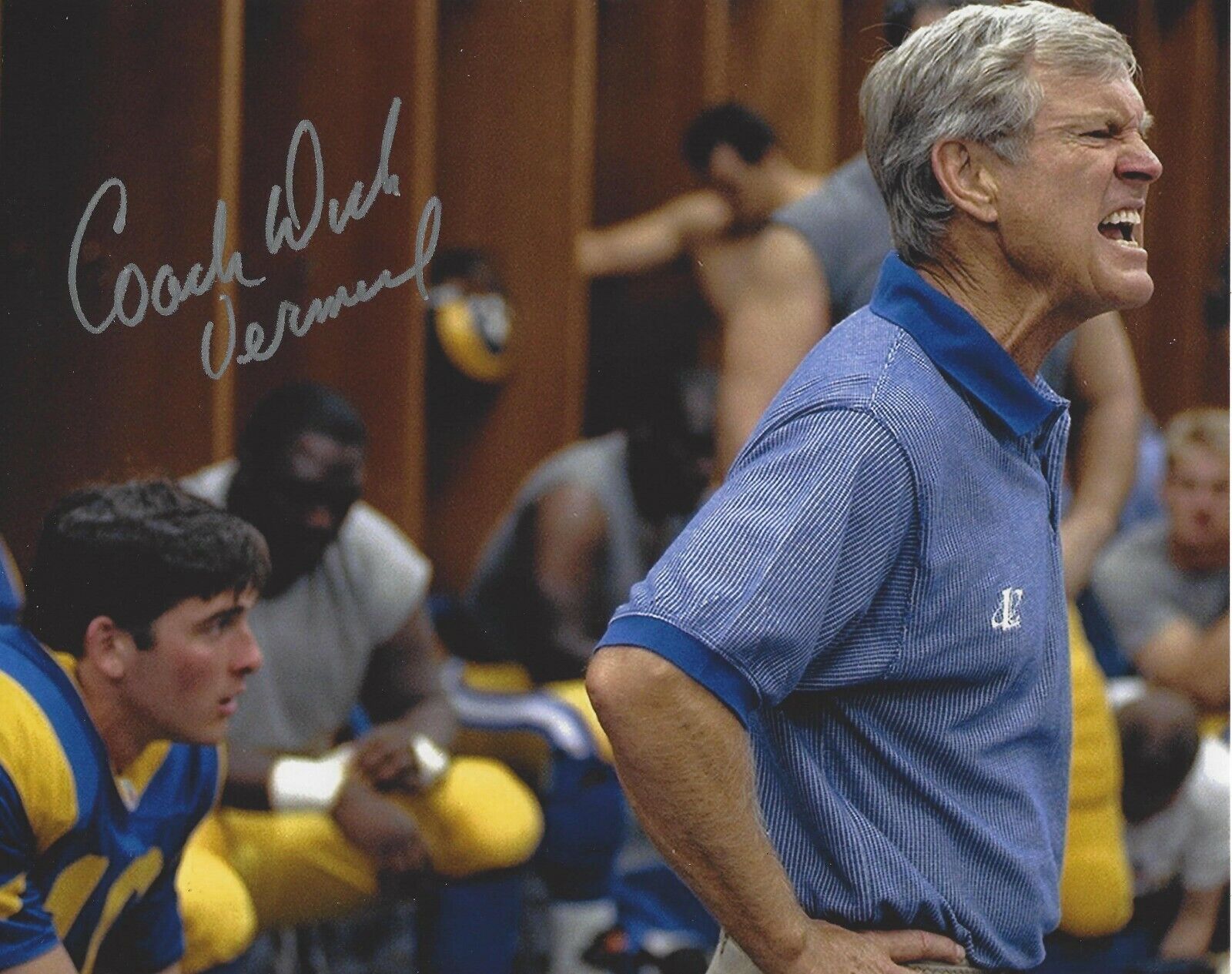 COACH DICK VERMEIL - ST. LOUIS RAMS SUPER BOWL CHAMPS - SIGNED 8x10 Photo Poster painting COA