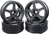 AMK 64x30mm Carbon Fiber Wheels Rim for RC Competition Crawler MOA RC4WD Bully 2 XR10 RS10 Motor On Axle 2.2 Tires 4Pcs(B)