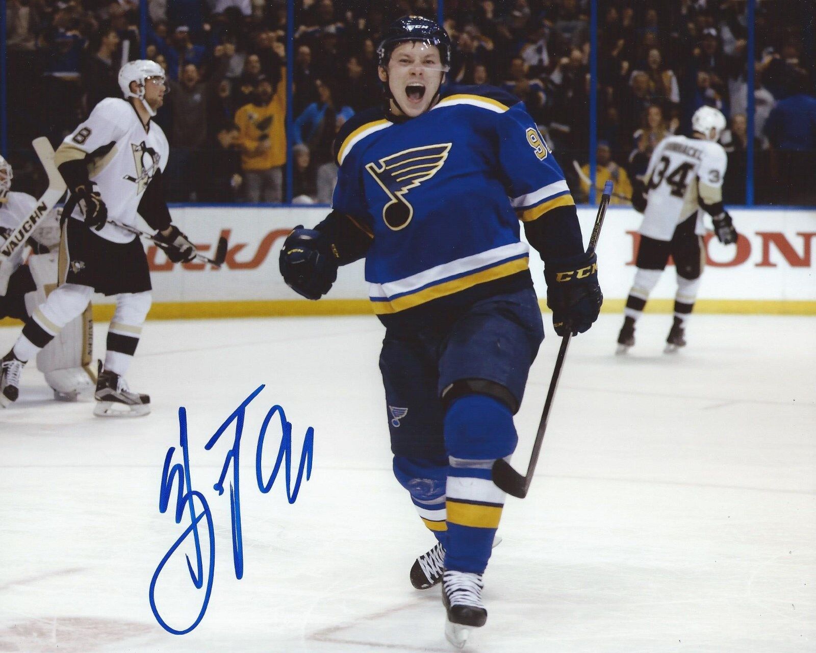 Vladimir Tarasenko Signed 8x10 Photo Poster painting St Louis Blues Autographed COA D