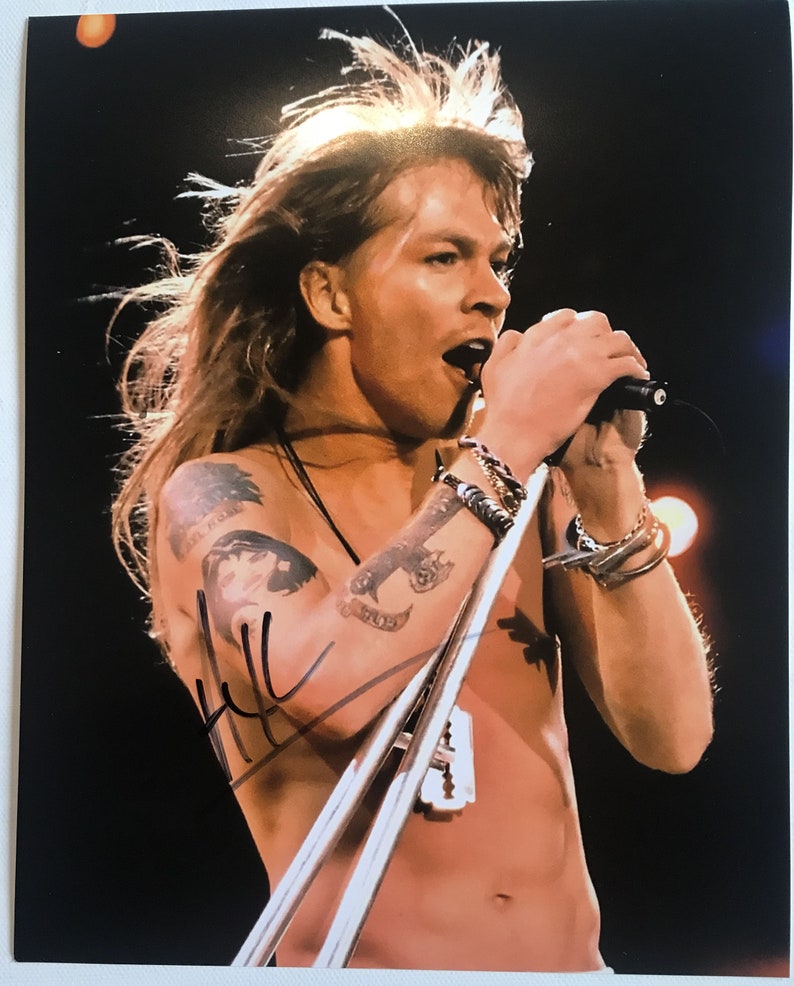 Axl Rose Signed Autographed Guns N' Roses