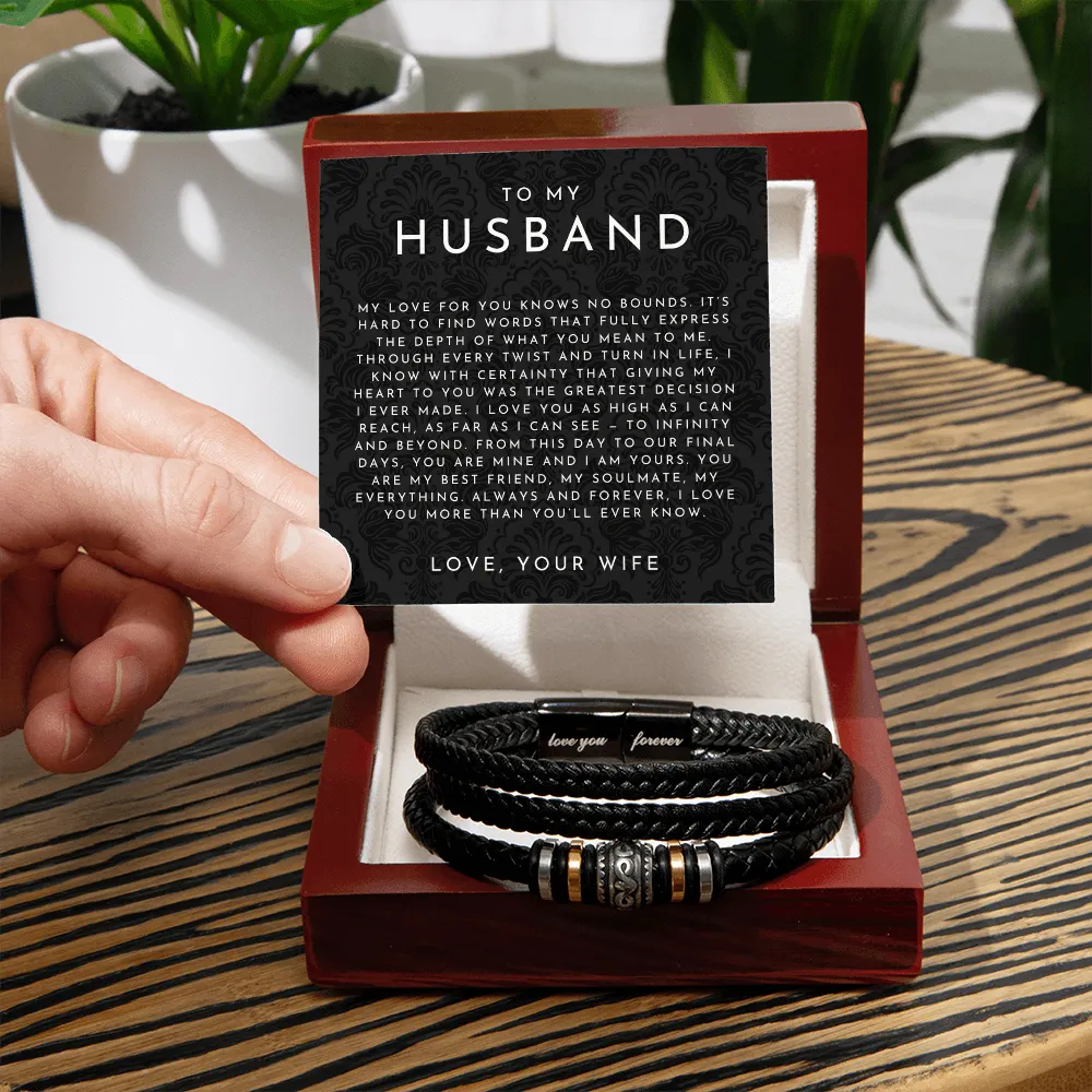 To My Husband Bracelet From Wife