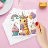 6Pcs girafe-bricolage carte de voeux