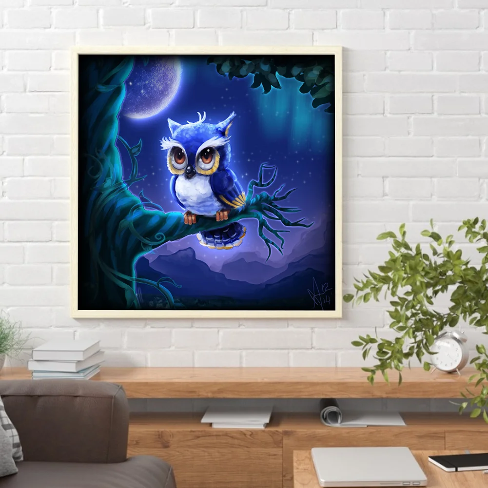 Full Round Diamond Painting 30*30cm - Owl