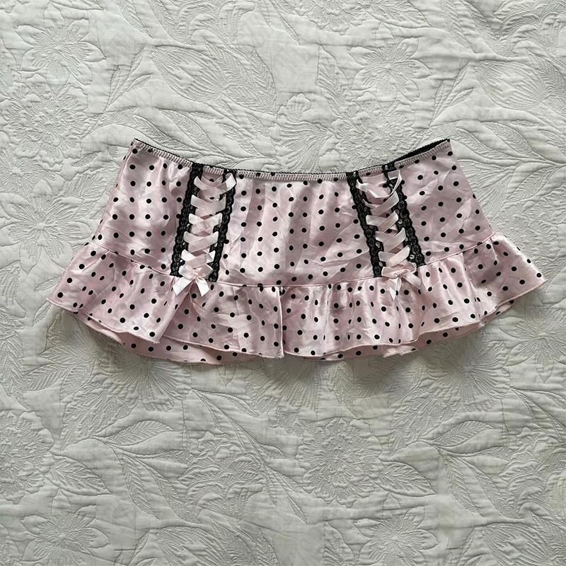 Crbang Y2K Skirt Leopard Drawstring Harajuku Streetwear Gothic Retro Mini Skirt Hip Hop Spicy Girls Low Rise Skirts Punk Fashion Dress