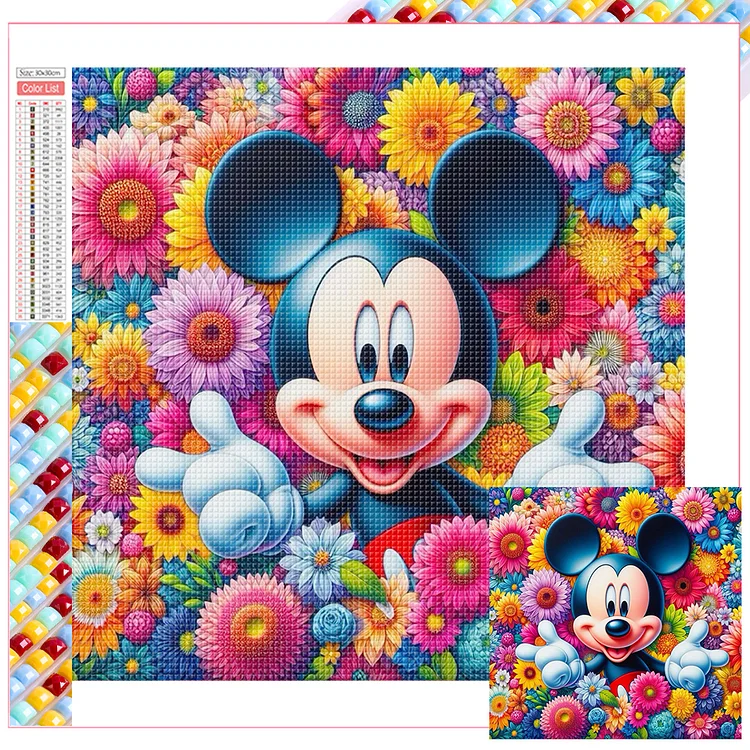 Mickey 30*30CM (Canvas) Full Square Drill Diamond Painting gbfke