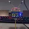 Handmade Cyberpunk Satellite Desk Clock with Wi-Fi Display