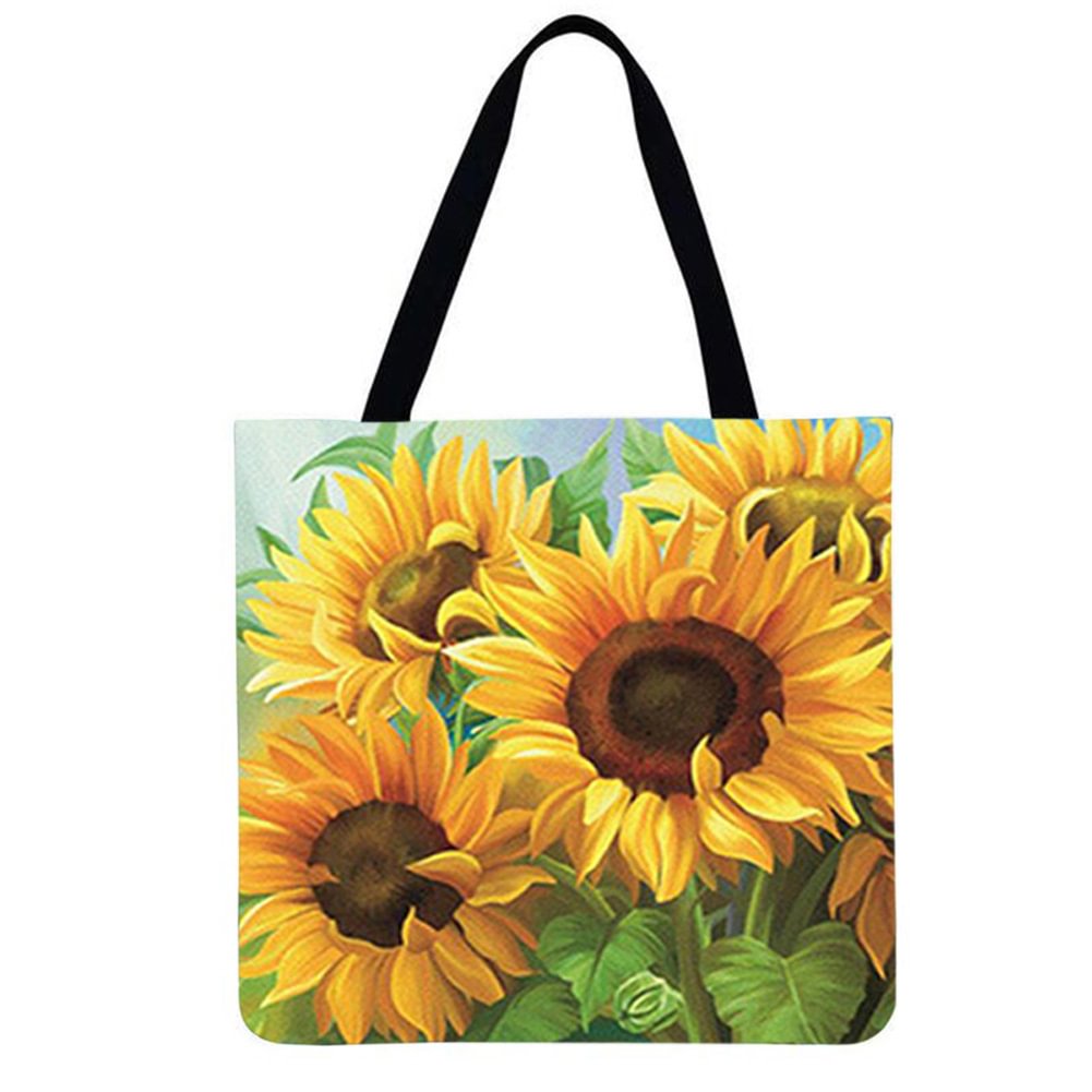 Sunflower Linen Tote Bag