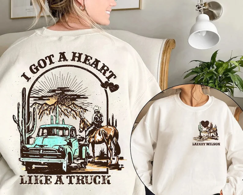 Heart Like A Truck Cowboy Sweatshirt