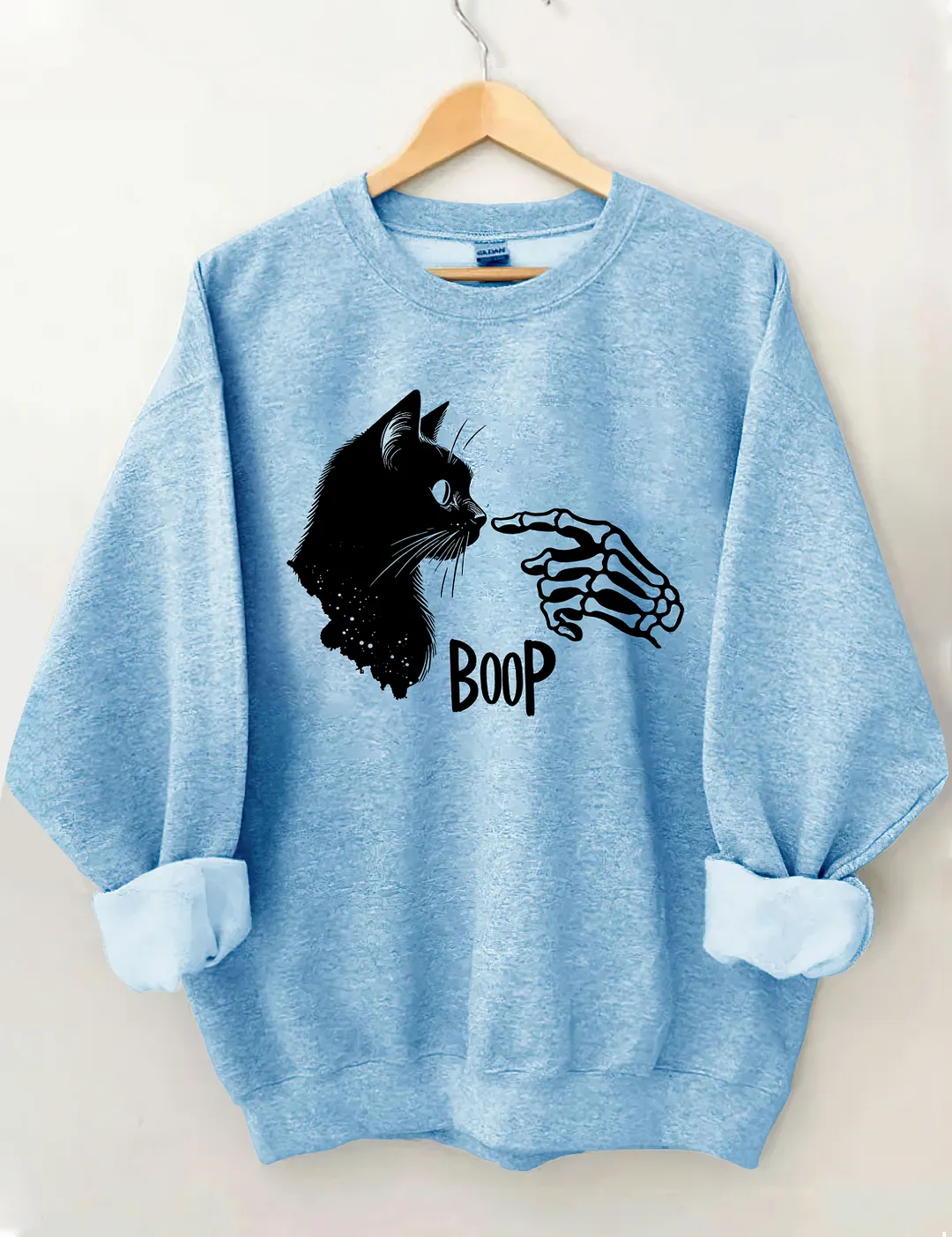 Skeleton Hand Cat Boop Sweatshirt