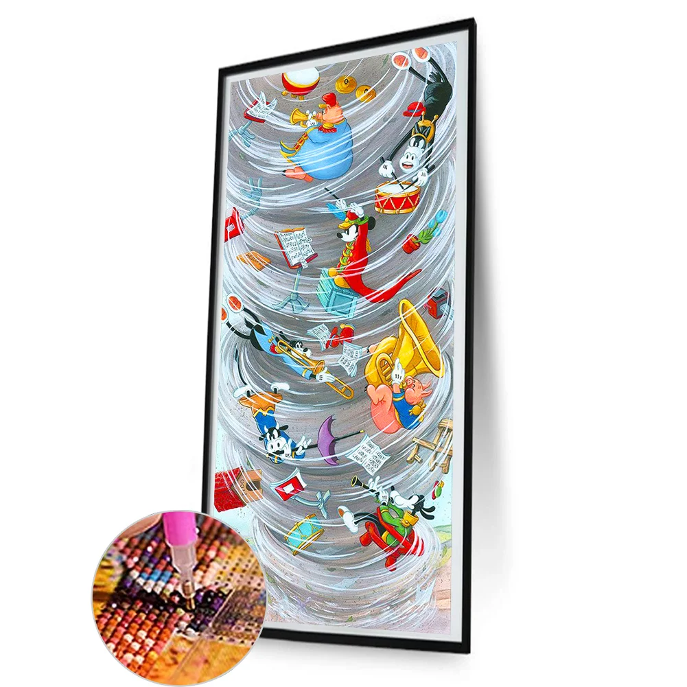 Full Round Diamond Painting 40*80cm - Mickey Mouse Storm