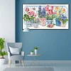 [Brand]Potted Flowers - 14CT Stamped Cross Stitch - 47*28cm - Flower Natural