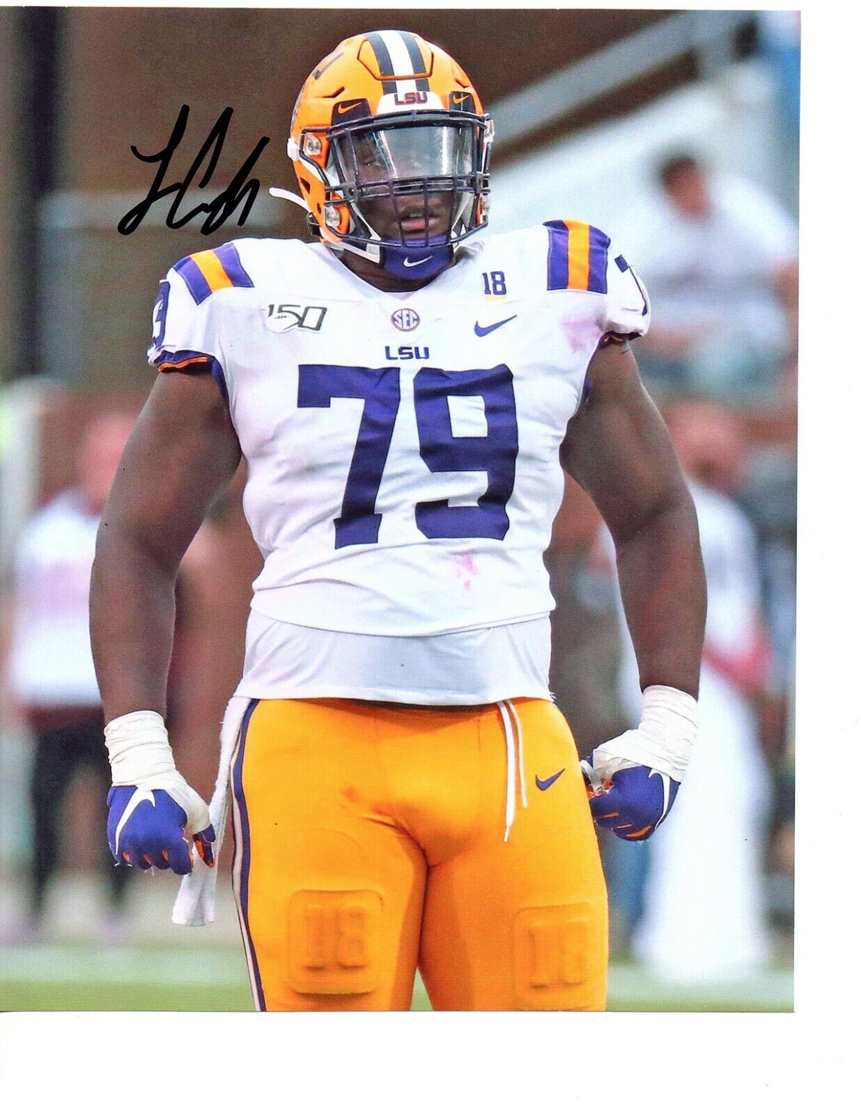 Lloyd Cushenberry LSU signed autographed 8x10 football Photo Poster painting National Champs h