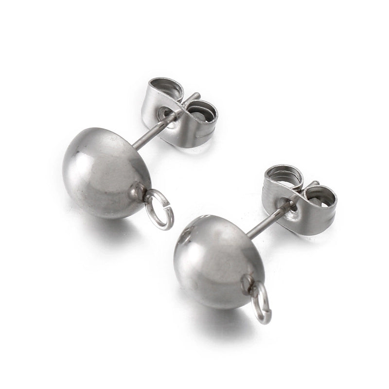 1 Pair Stainless Steel Solid Color Minimalist