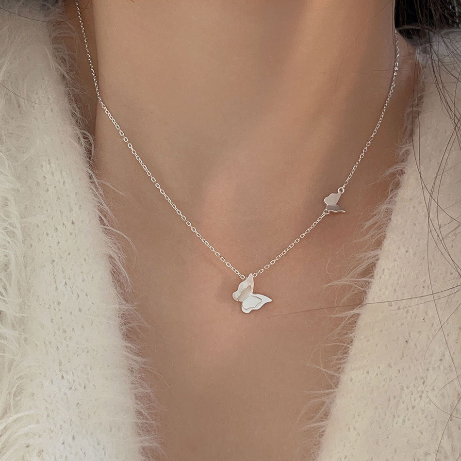 925 Sterling Silver Japanese / Korean Butterfly Silver Necklaces