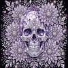 Partial Drill 5D Diamond Painting Kit Skull Abstract 30x30cm(Purple Skull)