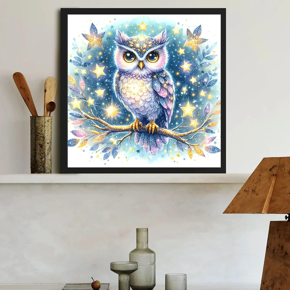 Diamond Painting - Full Round Drill - Owl(Canvas|30*30cm)