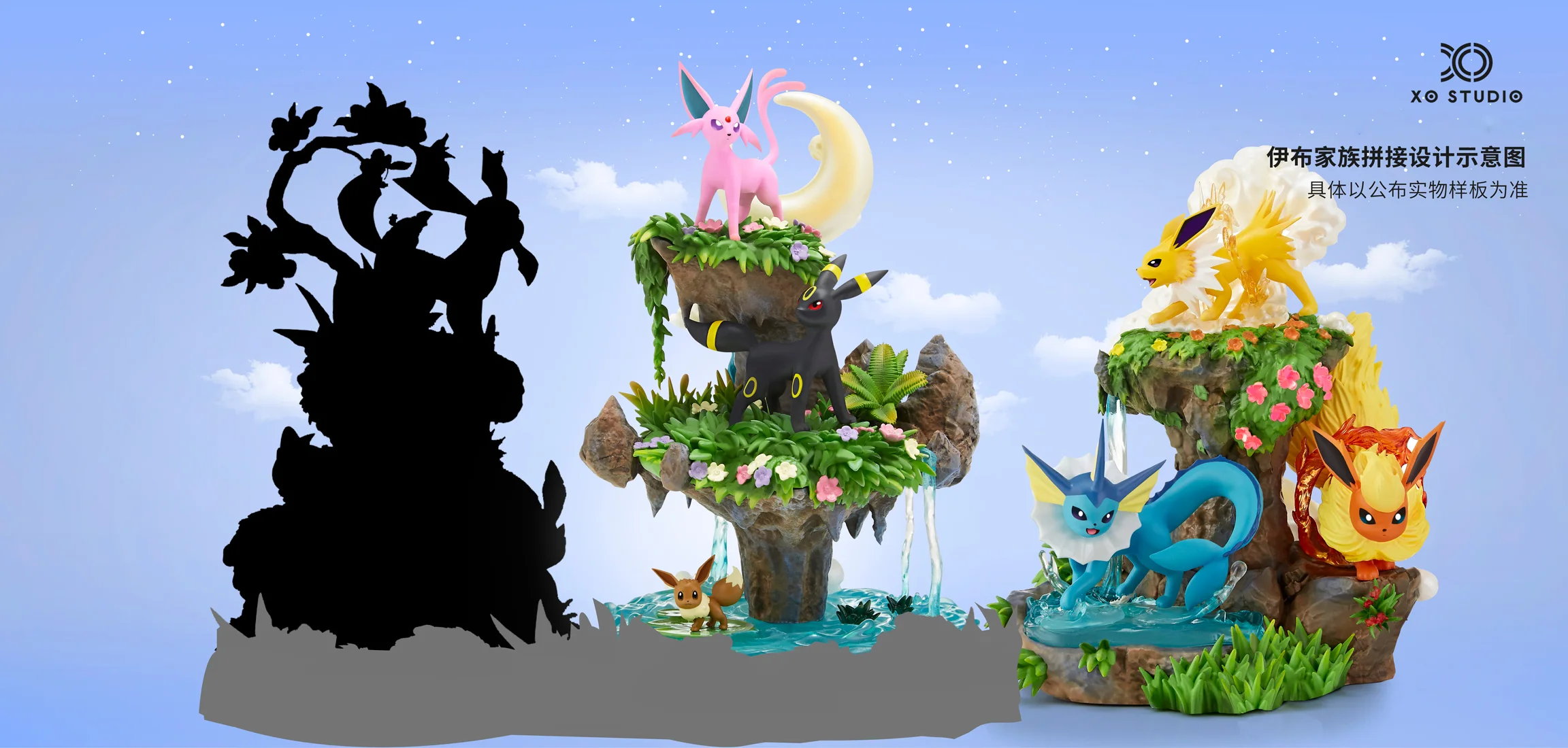Eevee Family フィギュア Four Season of Eevee Family - Pokemon Resin Statue - SAKURA