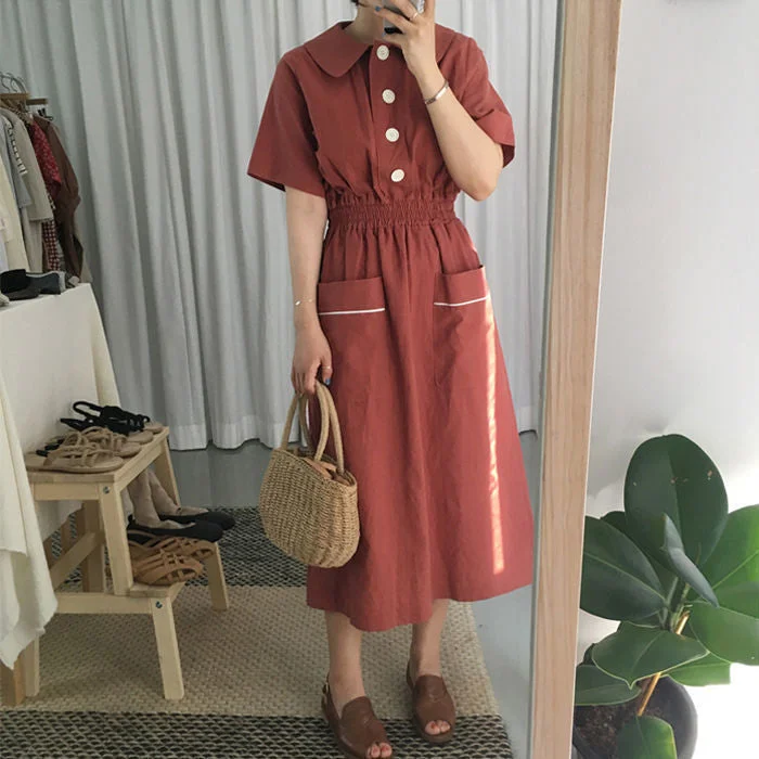 Y2K Dresses Women Friends Various Colors Summer College Sweet Solid Button Stylish Soft All-match Korean Loose Clothes Harajuku