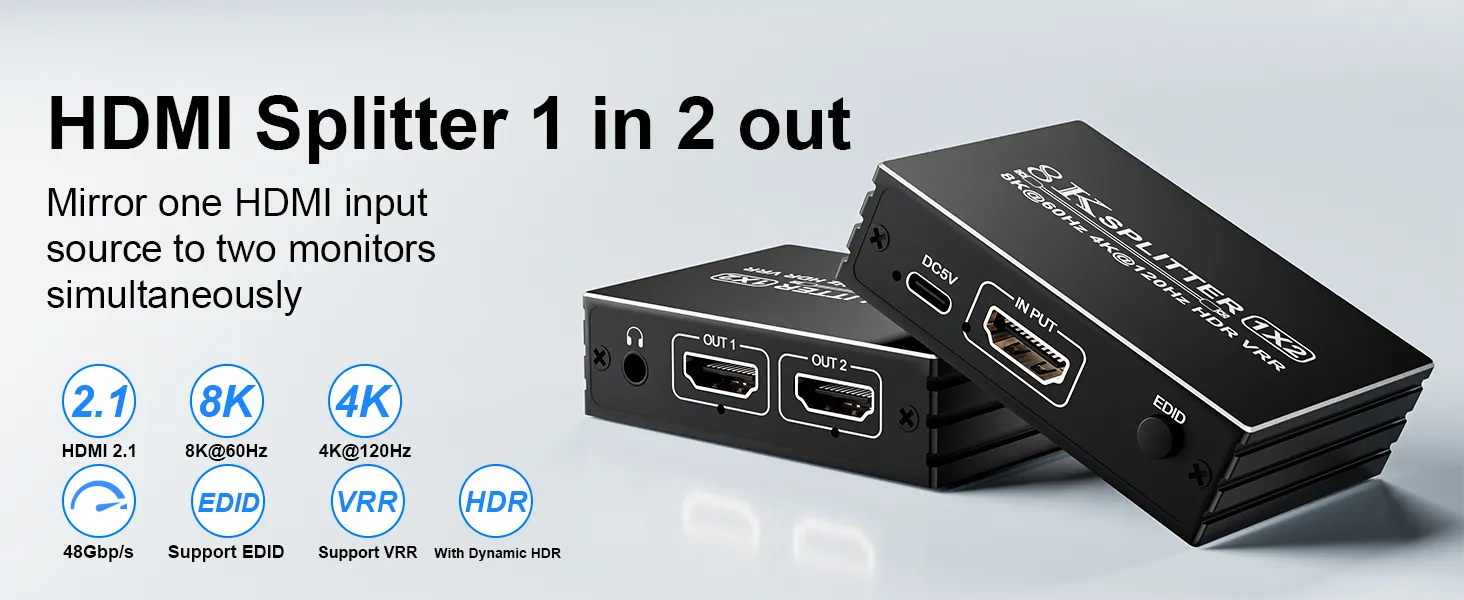 hdmi splitter 1 in 2 out