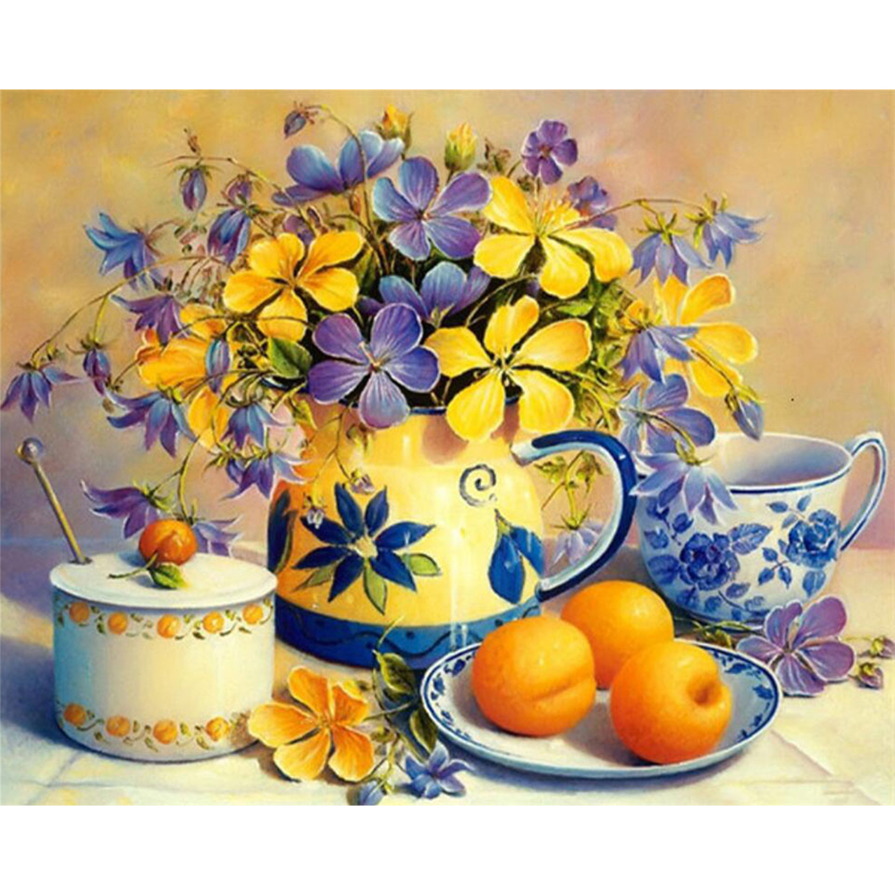 

Flower and Fruit - Square Drill Diamond Painting - 55*45CM, 501 Original