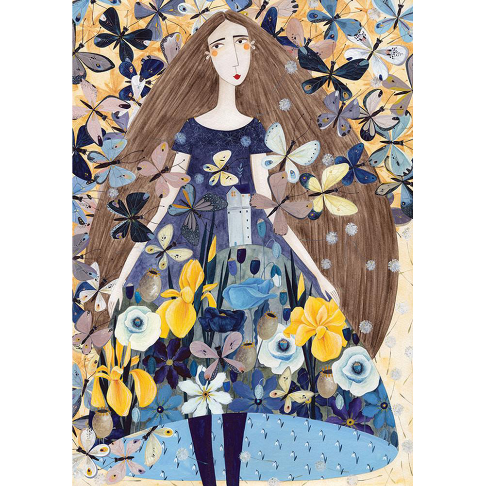 

Butterfly Girl - Round Drill Diamond Painting - 40*50CM, 501 Original