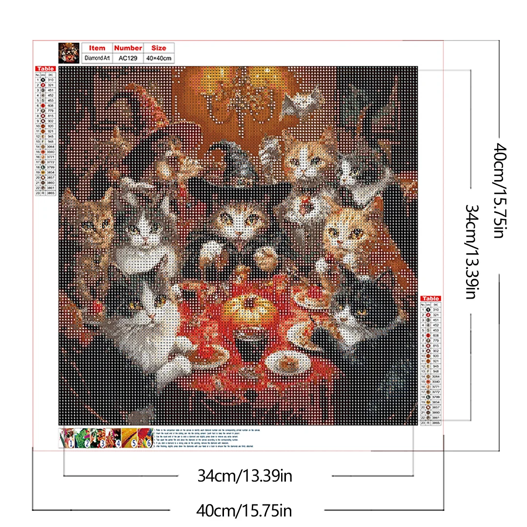Diamond Painting - Full Round Drill - Cat(Canvas|Canvas|40*40cm)