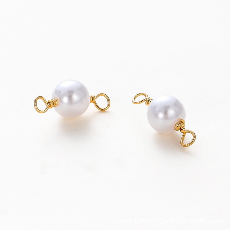 10 PCS/Package Diameter 3mm Diameter 6 Mm Diameter 8mm Pearl Copper Geometric Pendant Jewelry Accessories