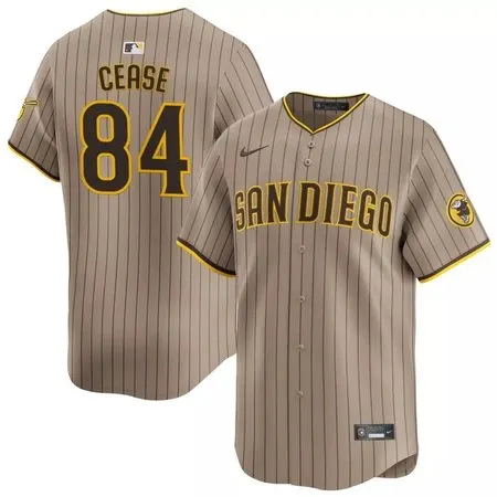 Men's San Diego Padres #84 Dylan Cease  Tan Home Replica Jersey