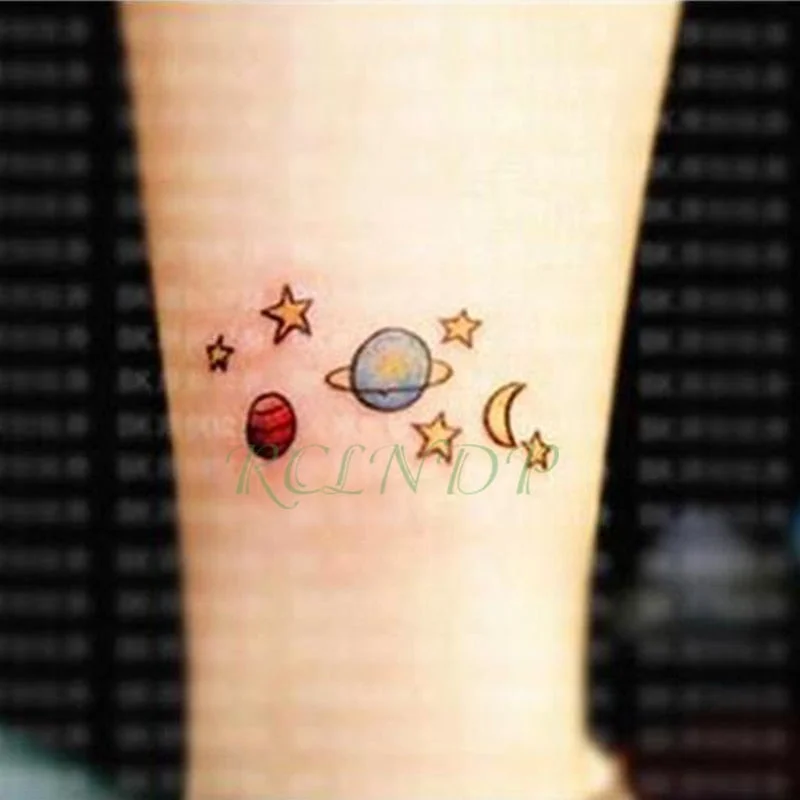 Water Transfer Tattoo Hourglass moon star tatto body art Waterproof Temporary fake Tatoo for man woman kid 10.5*6cm