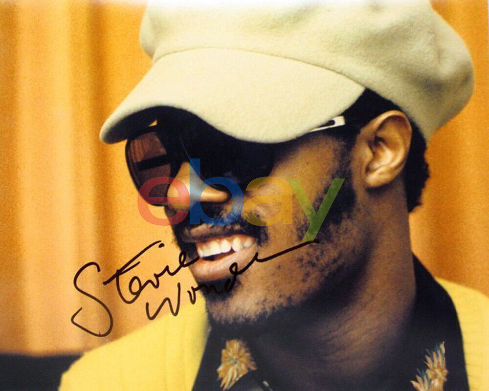 Stevie Wonder Signed 8x10 Autographed Photo Poster painting reprint