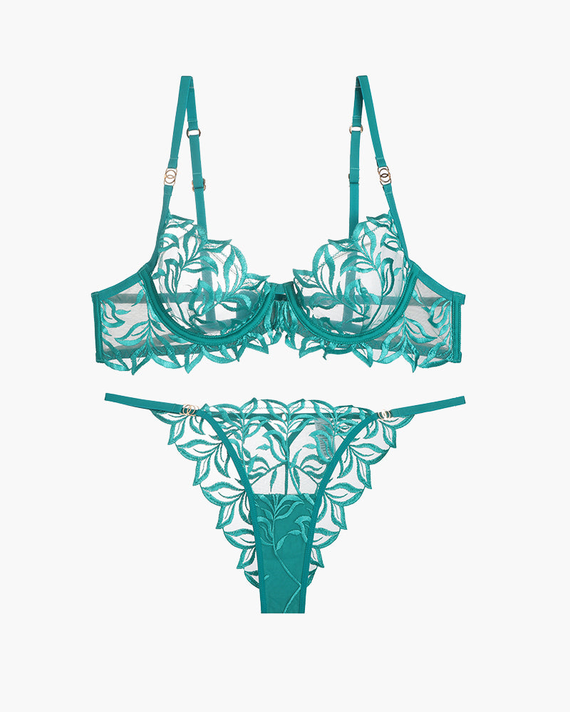 Lovingerie - Embroidered Lace Bra and Panty 2 Sets