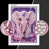 Diamond Painting-DIY Special Shaped Drill Pearl Painting Pink Elephant(30x40cm)