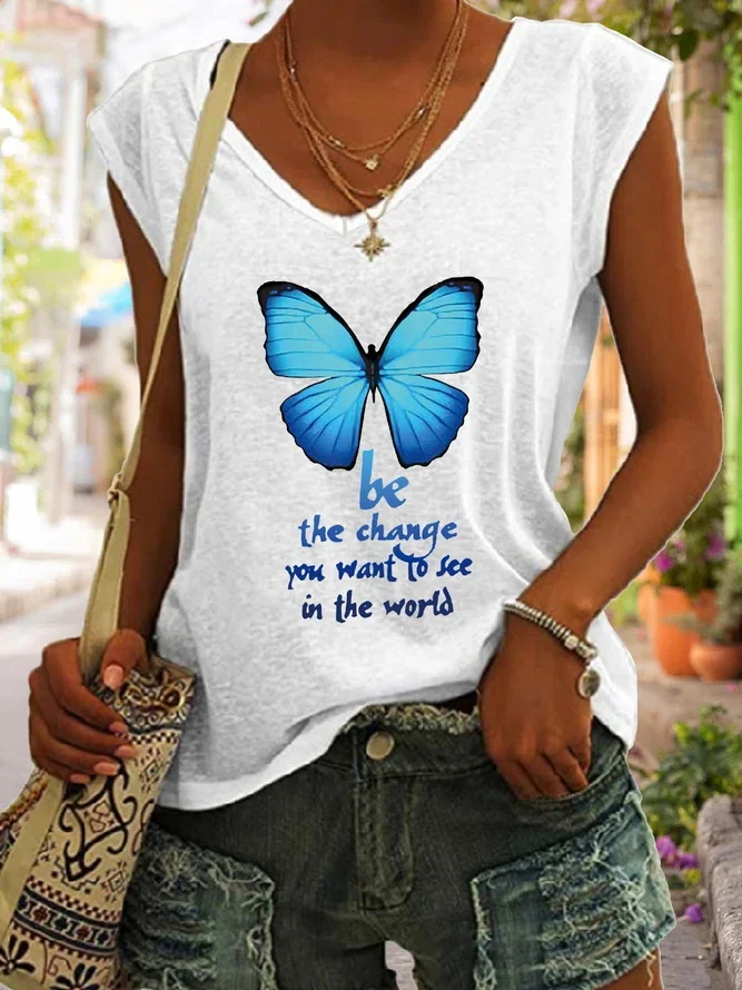 Be The Change You Want To See In The World Butterfly Women's Vest